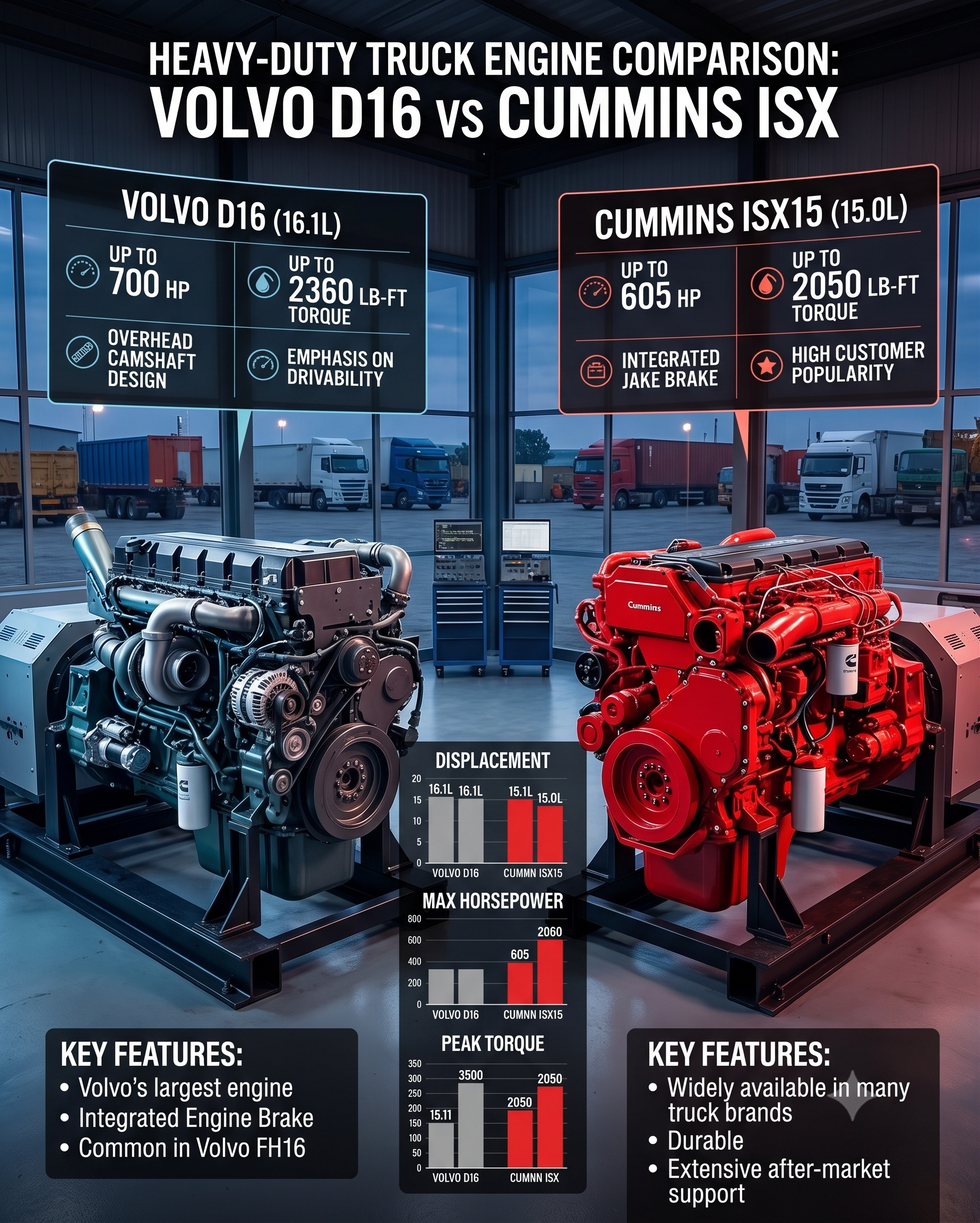 Volvo D16 vs Cummins ISX? Gemini Generated Image 1rhuey1rhuey1rhu