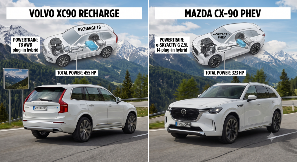 Volvo XC90 Recharge vs Mazda CX-90 PHEV? Gemini Generated Image bw4rk5bw4rk5bw4r