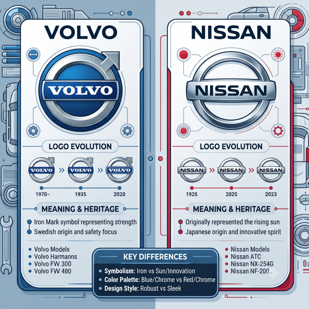 Volvo Logo vs Nissan Logo Gemini Generated Image ild0f8ild0f8ild0