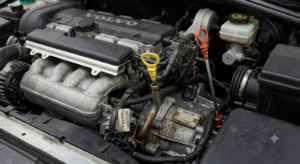 Where Is The Transmission Fluid Dipstick On a 2006 Volvo Xc90?