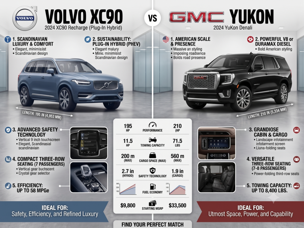 Volvo XC90 vs GMC Yukon? Gemini Generated Image mkhpmxmkhpmxmkhp