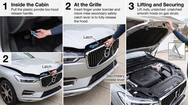 How to Open the Hood on a Volvo XC60?