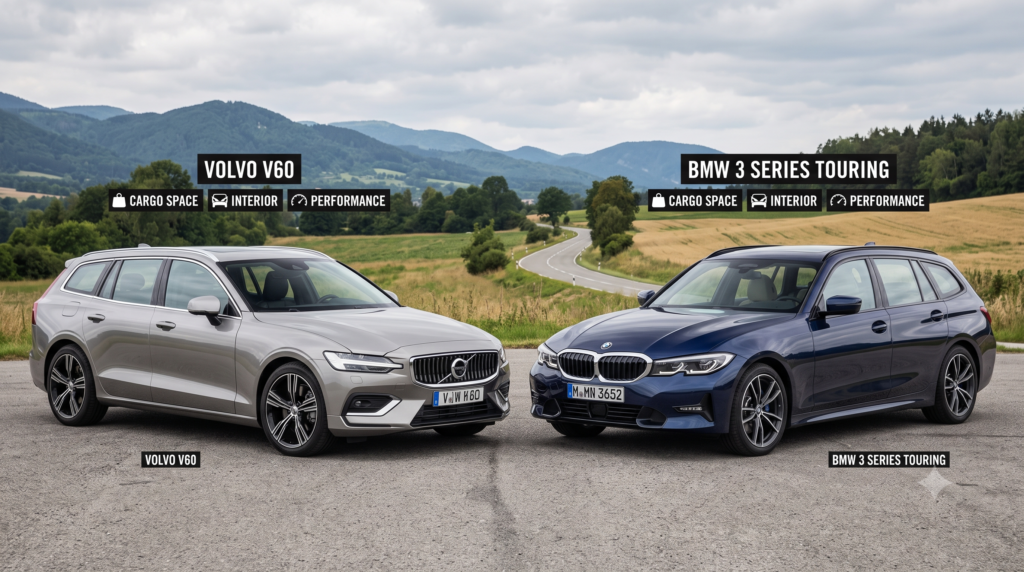 Volvo V60 vs BMW 3 Series Touring? Gemini Generated Image qud57pqud57pqud5