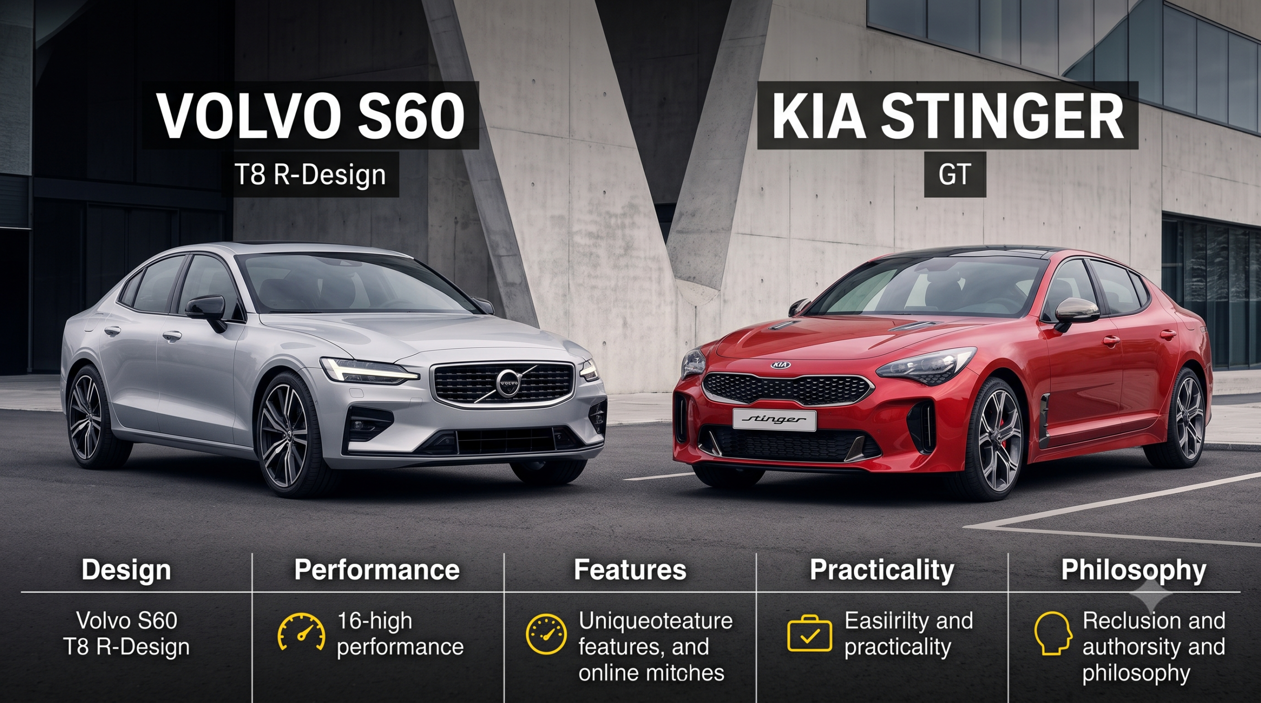 Volvo S60 vs Kia Stinger? Gemini Generated Image yf3x3syf3x3syf3x scaled